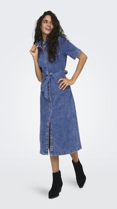 Produktbild Only Locker geschnitten Rundhals Kurzes Kleid Jeanskleid (XL)