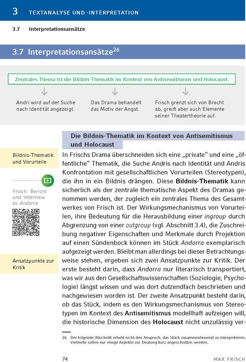 Actual product image Andorra von Max Frisch - Textanalyse und Interpretation (German, Max Fresh, Bernd Matzkowski, 2024)