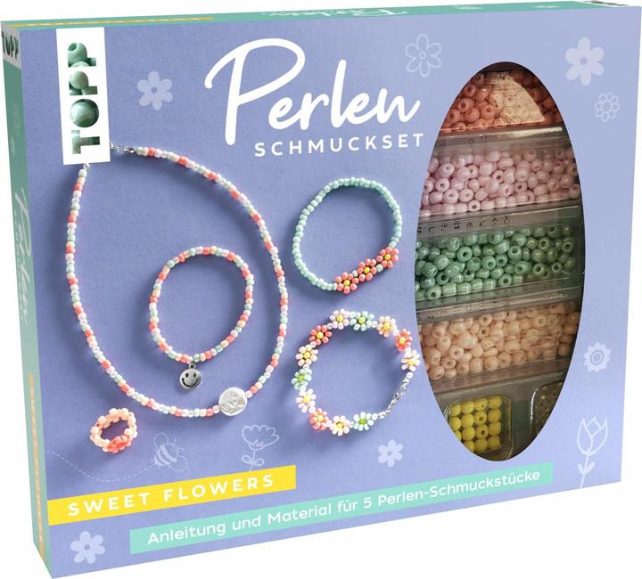 Actual product image Topp Sweet Flowers pearl jewellery set