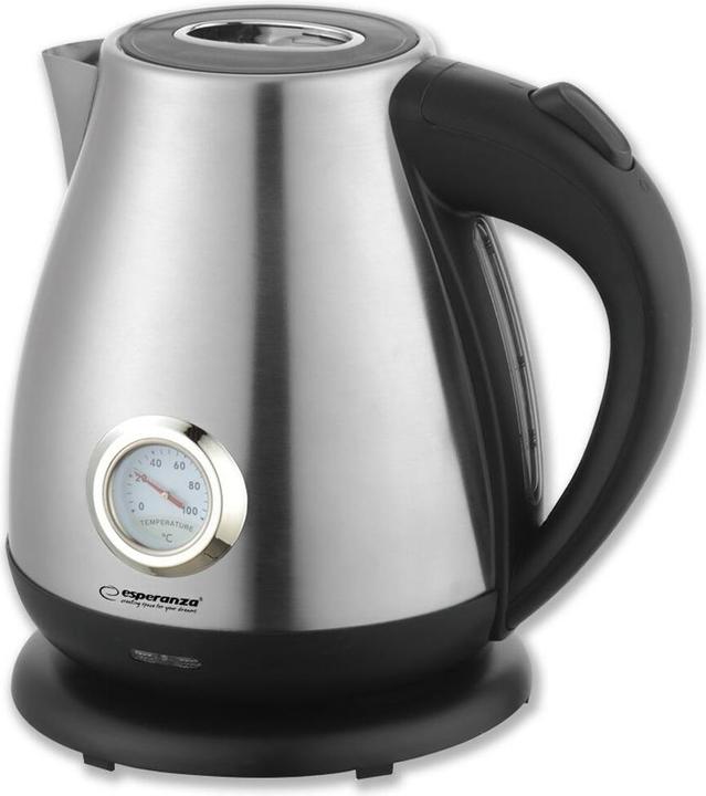 Esperanza EKK029 Electric kettle with a thermometer 1.7 L 2200 W Inox (1.70 l, EU-Stecker)