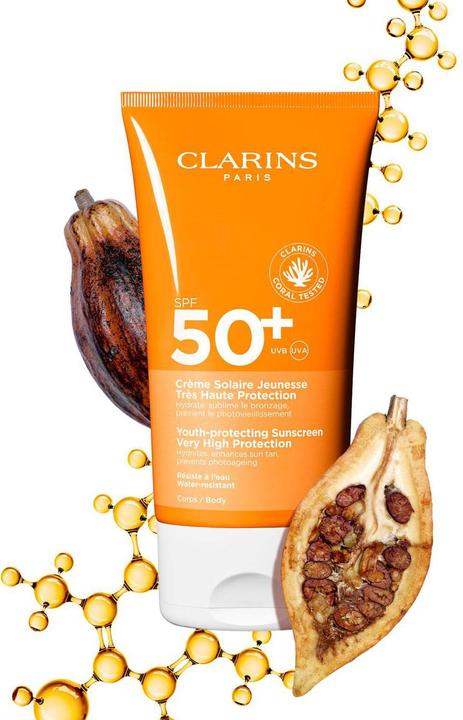 Produktbild Clarins Solaires Crême pour le Corps Sun Protection Factor 50 + (re) (Sonnencreme, SPF 50, 150 ml)