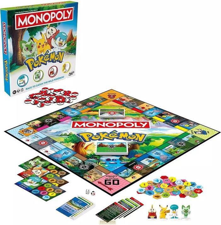 Actual product image Hasbro Monopoly Pokémon Edition Board Game - English Version (English)