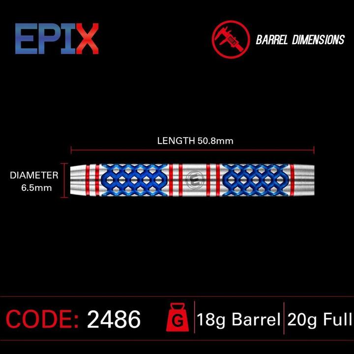 Image du produit Winmau Fléchettes souples Epix, 2486-20g (20 g)
