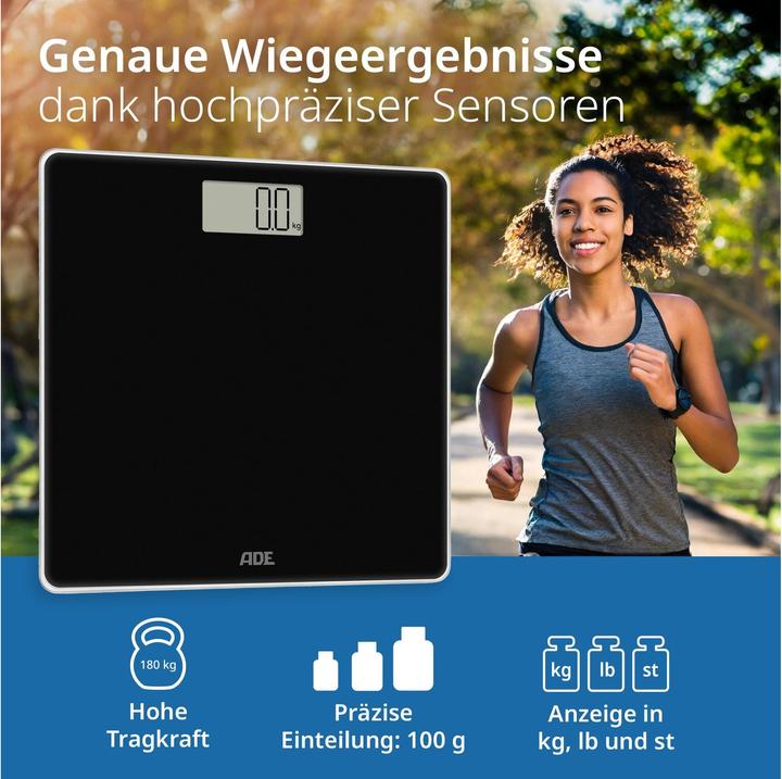 Produktbild ADE Personenwaage Amina Schwarz, Displaytyp: Digital (180 kg)