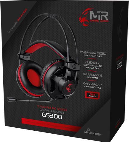 Actual product image MediaRange wired gaming headset with 5.1 surround sound (Cable)
