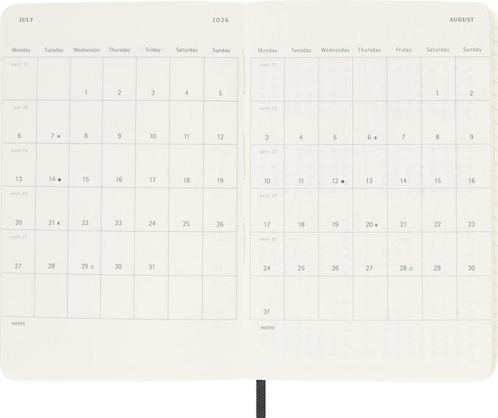 Actual product image Moleskine Taschenagenda Weekly (A6, English)