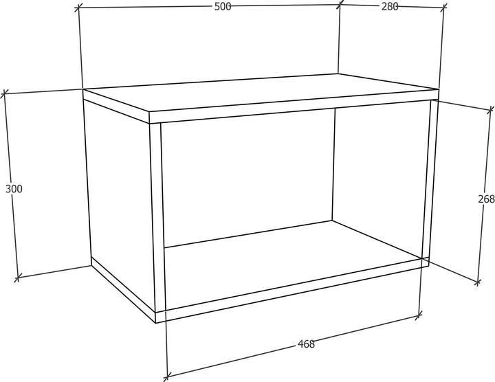 Image du produit VCM Étagère murale en bois Étagère suspendue Étagère murale Arila S (50 x 28 x 30 cm)