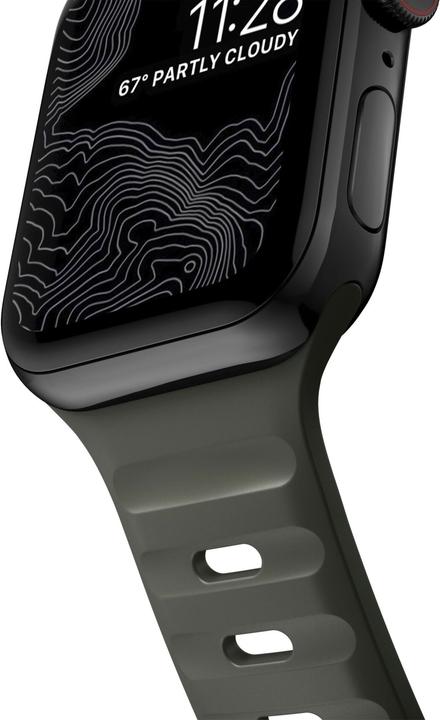Produktbild Nomad Sport Strap V2 (42 mm, 44 mm, 45 mm, Gummi, Apple Watch Series 1, Apple Watch Series 2, Apple Watch Series 3, Apple Watch Series 4, Apple Watch Series 5, Apple Watch Series 6, Apple Watch Series 7, Apple Watch Series 8, Apple Watch Series 9, Apple Watch SE)