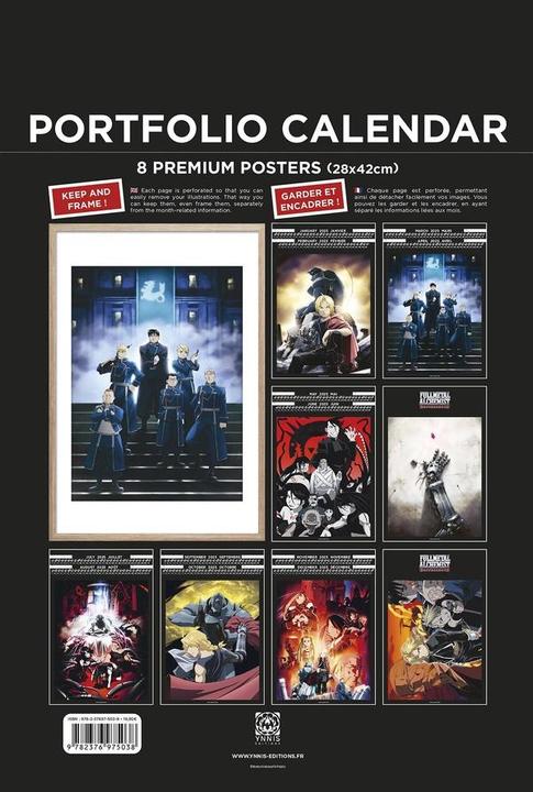 Image du produit PIKA Fullmetal alchemist : calendrier portfolio : 8 posters premium 2025 (Français)
