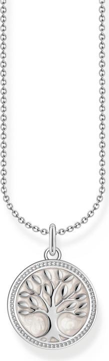 Actual product image Thomas Sabo Necklace with tree-of-love pendant and white enamel silver (925 silver, Enamel, 38 cm)