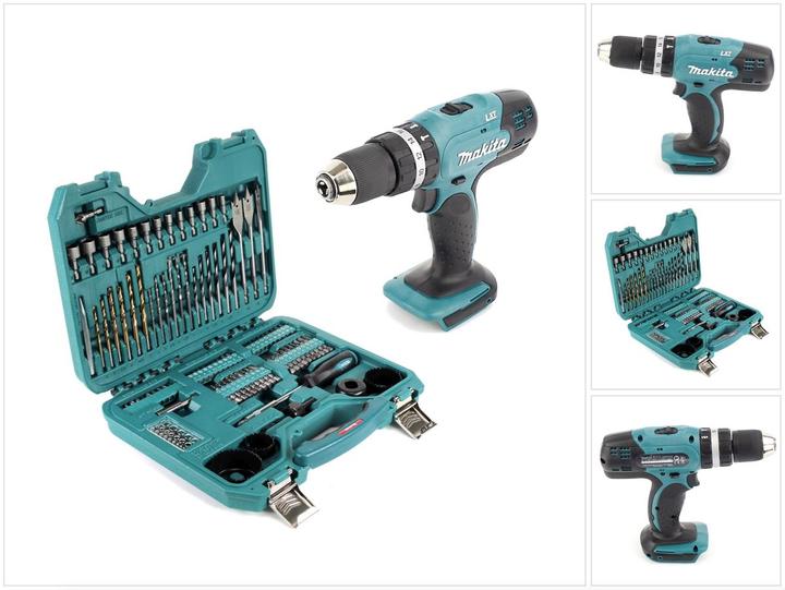 Productafbeelding Makita DHP 453 Z Accu klopboormachine 18V 42Nm Solo + 100 st. bit-, boor- & doppenset (Oplaadbare batterij)