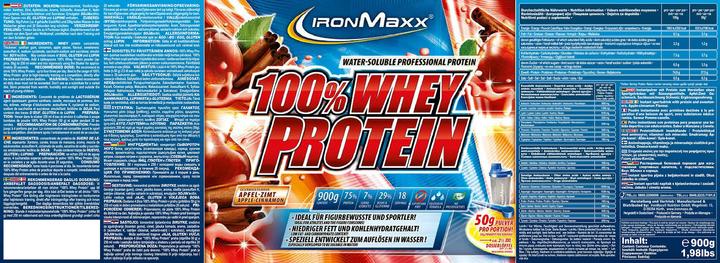 Actual product image IronMaxx 100% Whey Protein (Apple, Cinnamon, 1 pcs., 2350 g)