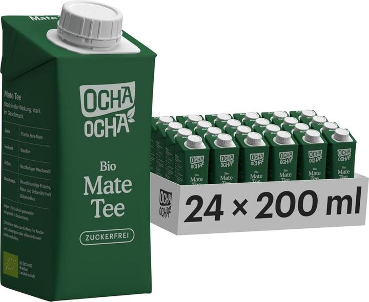 Ocha Ocha Bio MATE – zuckerfrei - zero Kalorien - frisch gebrüht – Kiste 24 x (24 x 20 cl)