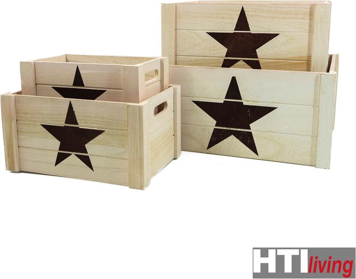 Actual product image HTI-Living Wooden box set (41 x 31 x 20 cm)