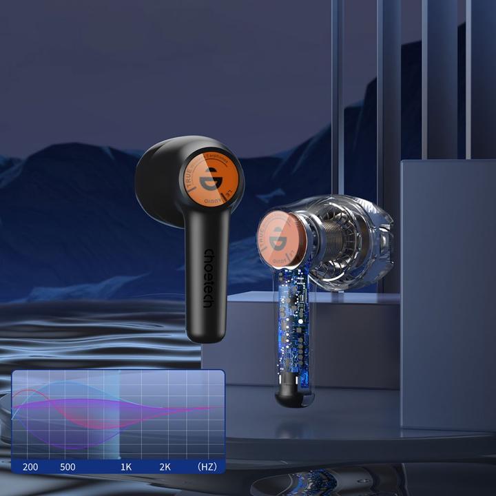 Actual product image Choetech BH-T19 EyeAura Minion wireless TWS in-ear Bluetooth 5.3 IPX4 headphones - black (Wireless)