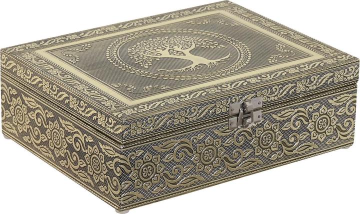 Image du produit Esprit Box-Schmuckkästchen Home Weiss Champagner Holz Aluminium 22,5 x 17,5 x 7,6 cm