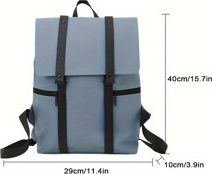 Produktbild Only-Bags.Store PU-Leder-Rucksack, wasserdichte Schultasche, einfarbiger Rucksack für Männer und Frauen
