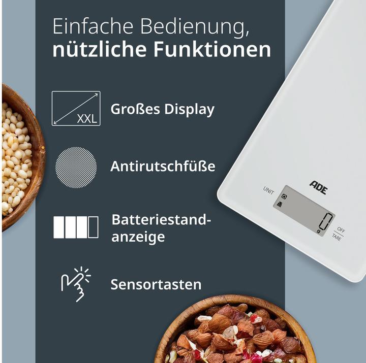 Actual product image ADE Kitchen scales Julia light grey