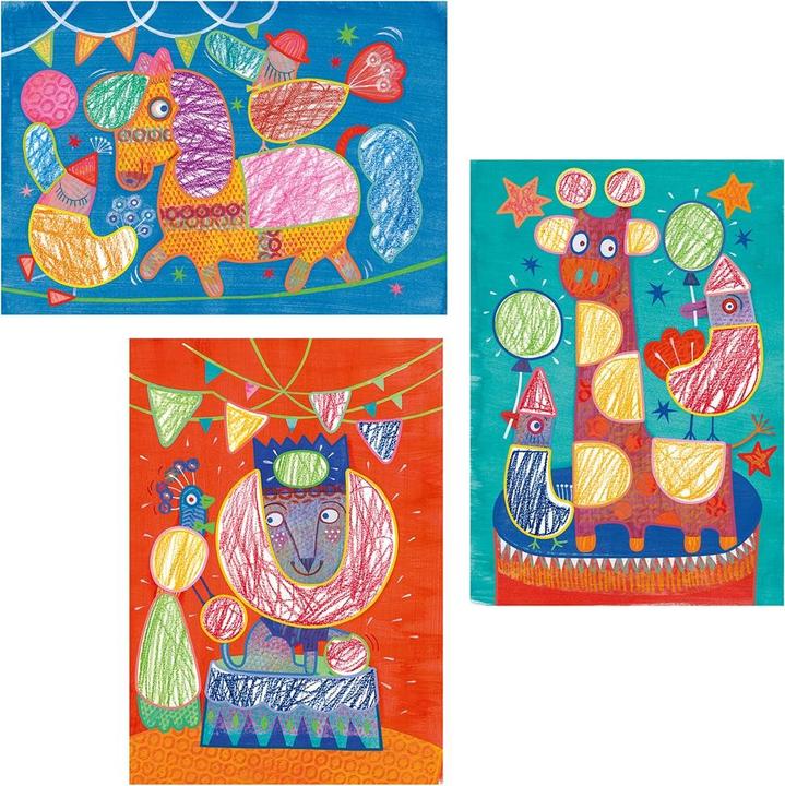 Actual product image Djeco Magic stencils tightrope walkers and balls
