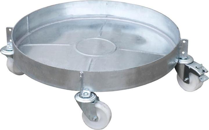 Actual product image eurokraft pro Drum dolly, zinc plated, FRW-2 drums with Ø up to 600 mm, loading height 209 mm. (300 kg)