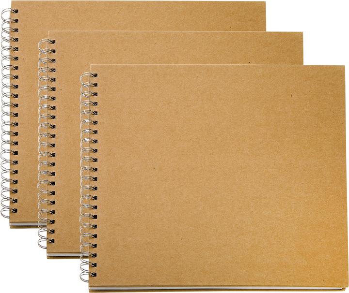 Actual product image VBS XXL 3-pack photo album KRAFTPAPIER with white pages (30.5 x 30.5 cm)