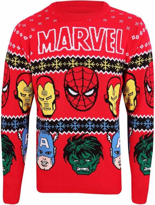 Actual product image Unisex Adult Faces Knitted Sweatshirt (XXL)