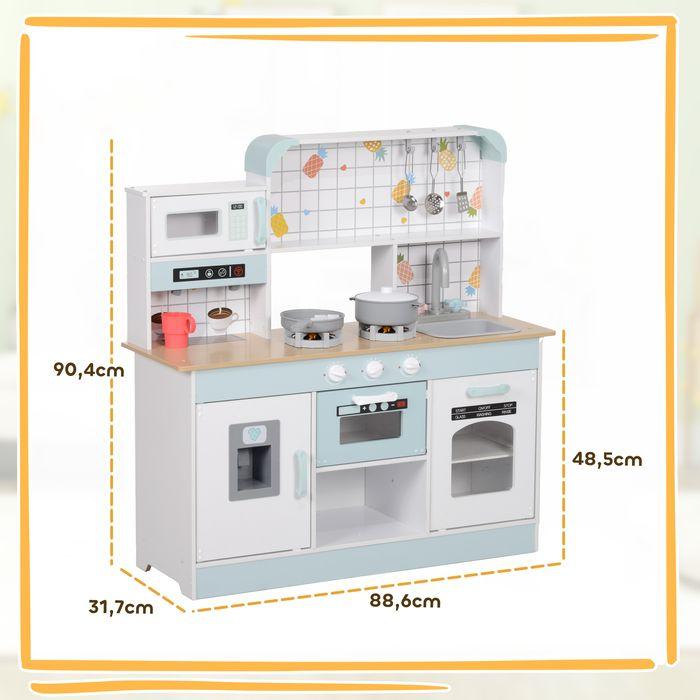 Image du produit Swisshandel24 Kinderküche, Spielküche mit Lichtern, Geräuschen, Kaffeemaschine, Weiss