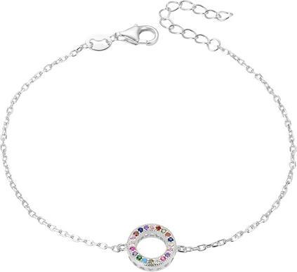 Actual product image Beneto Modern silver bracelet with zircons AGB581 / 21