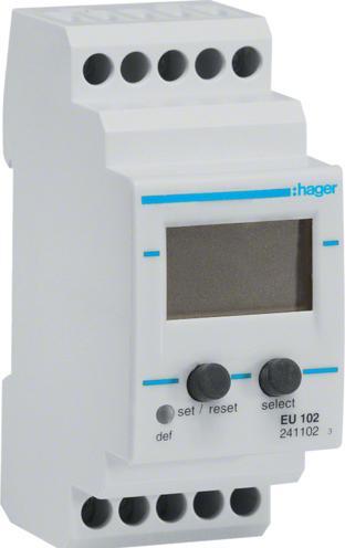 Hager HAG EU102 Relè di controllo tensione monofase Display LCD