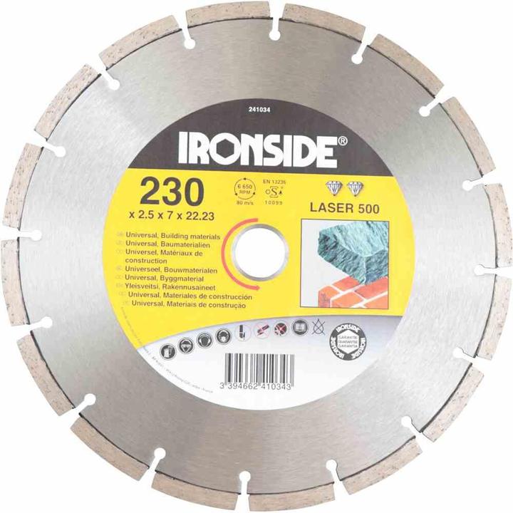 Actual product image Ironside 241034 Diamond disc 230 mm 2.5/6 mm Laser 500 segmented