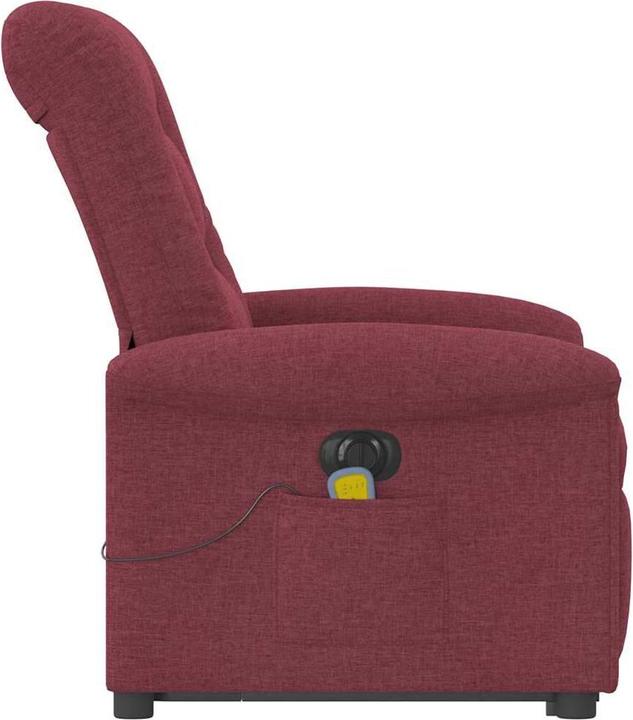 Produktbild VidaXL Elektrischer Massagesessel mit Aufstehhilfe Weinrot Stoff