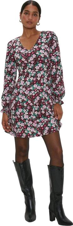 Produktbild Dorothy Perkins Floral VAusschnitt Langärmeliges Minikleid (42 D)