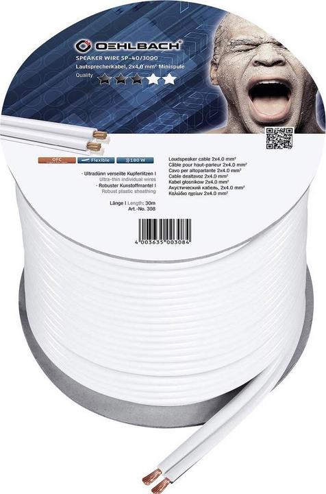 Image du produit Oehlbach Fil d'enceinte SP40 (30 m, 4 mm²² mm)