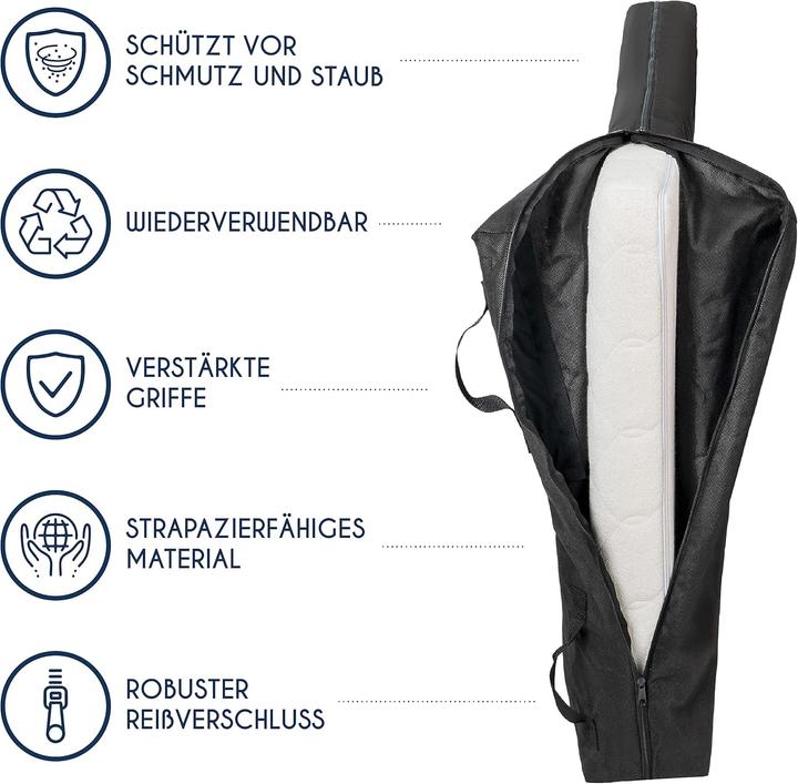 Image du produit Dreamzie Housse de matelas pour le stockage et les déménagements (140 x 200 cm)