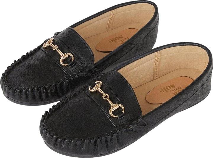 Actual product image Good For The Sole Womens/Ladies Nina Snaffle Detail Wide Loafers (39)