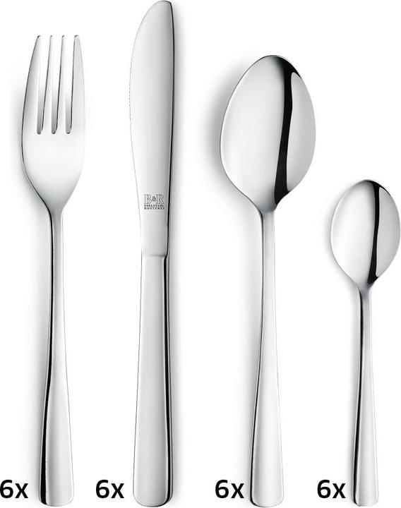 Immagine prodotto Beckmann & Rommerskirchen RIVA Besteckset 24-teilig (24 Pezzo/i, Set di posate)