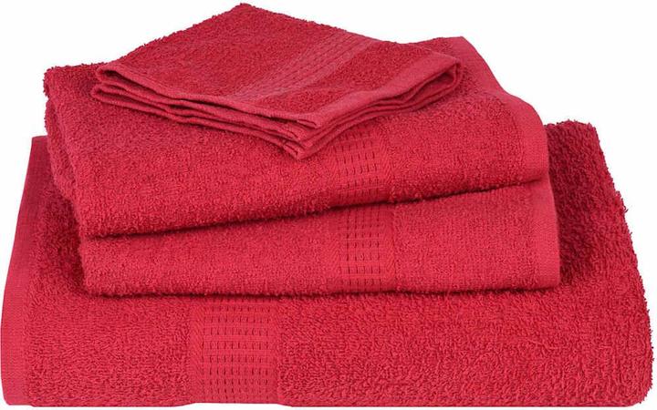Actual product image VidaXL Towels 4 pcs. Red 100x200 cm 360 g/m² 100% cotton beach towel (100 x 200 cm)