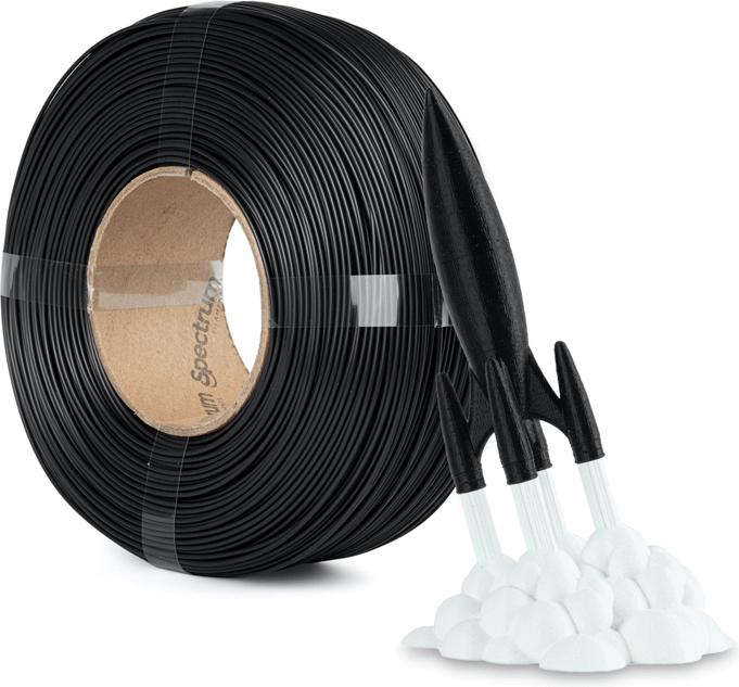 Image du produit Filament PLA High Speed Recharge Noir 1kg 1.75mm (PLA, 1.75 mm, 1000 g, Noir)