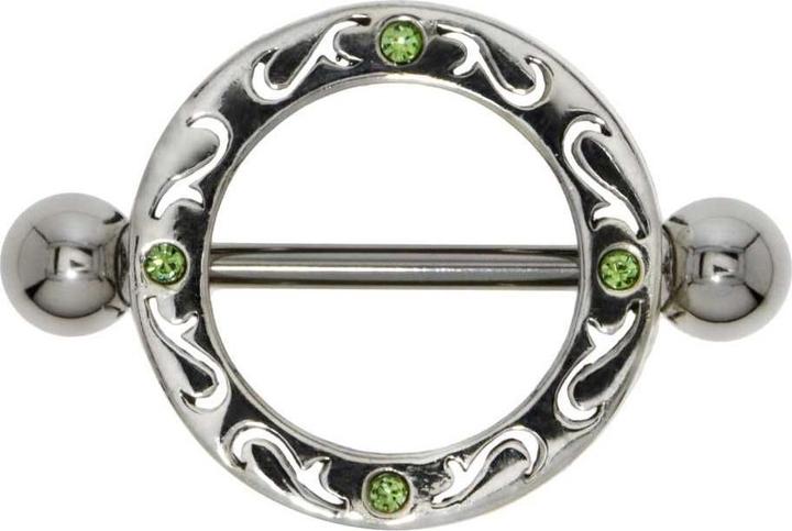 Produktbild Bijouteria Brustpiercing (Chirurgenstahl 316L, Kristall, Silber 925)