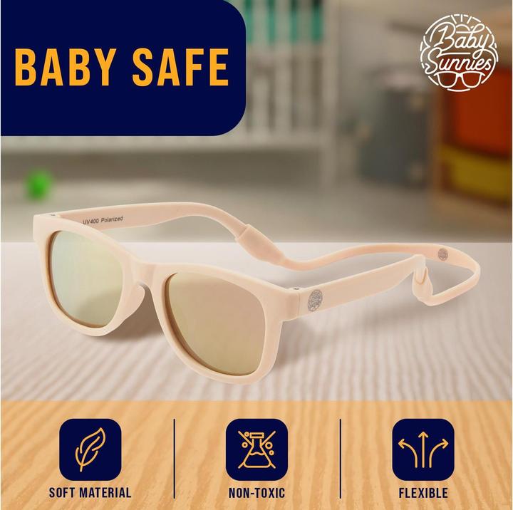 Actual product image Baby Sunnies Baby-Sonnenbrille mit Band Peach