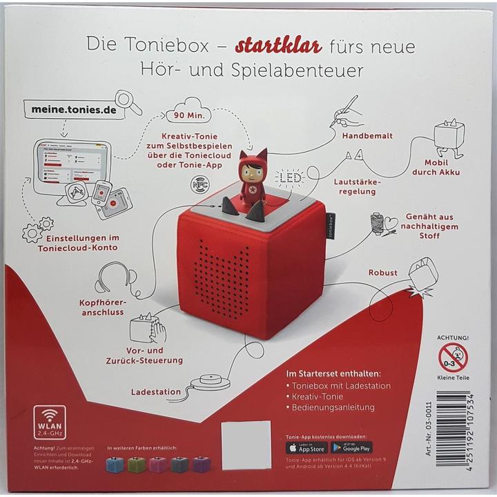 Produktbild Tonies Toniebox Starterset Rot (Kreativ-Tonie) (Deutsch)