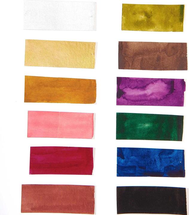 Actual product image Rico Design ART Essential Watercolour Paints "12 Colours", metal box (Earth colours)