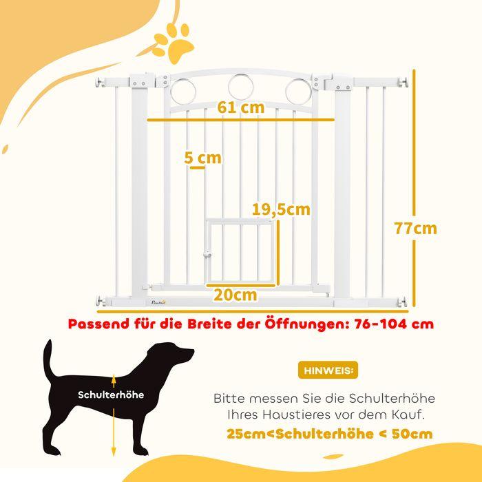 Actual product image Swisshandel24 Türschutzgitter, 76-104 cm Treppengitter, Treppenschutzgitter, Treppenschutz
