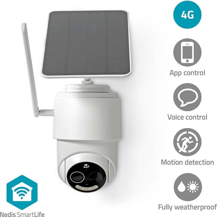 Image du produit Nedis Caméra extérieure SmartLife | 4G | Full HD 1080p | Pan tilt | IP65 | Cloud Storage (optional) / micr (1920 x 1080 Pixels)