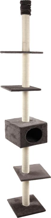 Flamingo - Scratching post BARWA - Grey - 35x35x264 cm (264 cm, Grijs)