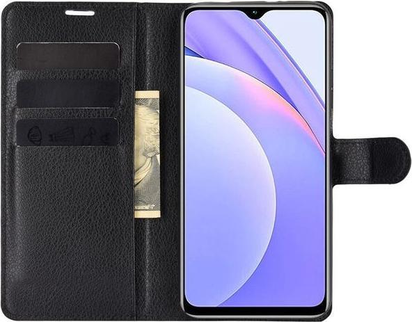 Actual product image MU Classic Litchi Leather Bookcover Series (Xiaomi Redmi 9T, Realme 9 4G)