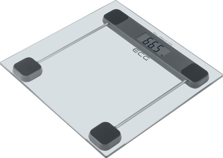 Produktbild ECG OV 137 Glass Personal fitness scale, large LCD display, max. weight 180 Kg (180 kg)