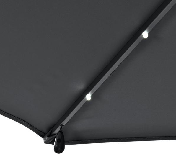 Produktbild Juskys Ampelschirm Brazil mit LED und Kurbel (3.50 m)