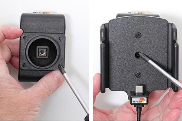 Actual product image Brodit Holder Universal active USB Type-C width 70-83 mm thickness 2-10