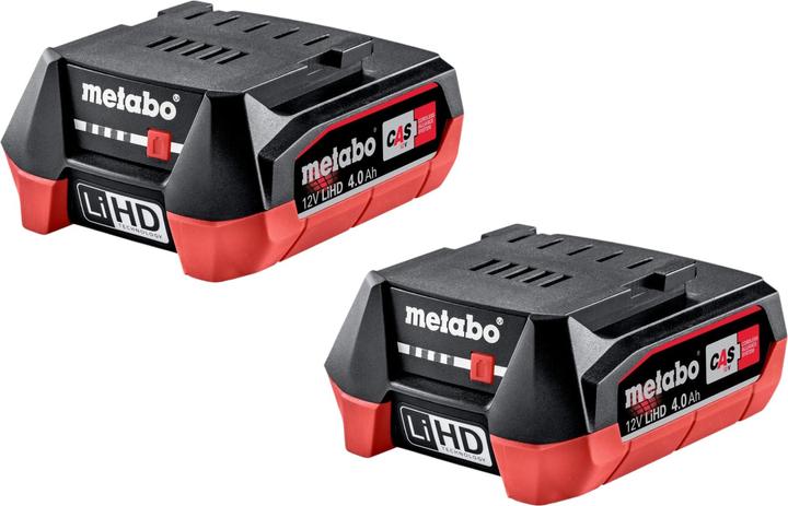 Actual product image Metabo Battery set 2x LiHD battery pack 12 V 4.0 Ah / 4000 mAh Li-Ion with charge level indicator ( 2x (12 V)